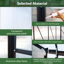 [08X12FT] Large Outdoor Heavy-Duty Polycarbonate Walk-In Greenhouse With Double Swing Doors And Two Ventilation Windows (SAK73651)