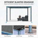 [08X12FT] Alora Modern Louvered Aluminum Pergola With Sloped Roof (SAK37244)