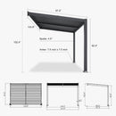 [08X12FT] Alora Modern Wall-Mounted Louvered Pergola With Aluminum Frame (SAK25902)