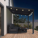[08X12FT] Alora Modern Wall-Mounted Louvered Pergola With Aluminum Frame (SAK25902)