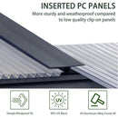 [08X16FT] Premium Outdoor Walk-In Polycarbonate Greenhouse With Roof Vents & Sliding Doors, 4MM (SAK72649)