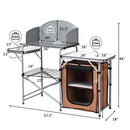 Foldable Outdoor BBQ Portable Grilling Table With Windscreen Bag by LJGDeals