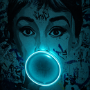 Audrey Hepburn Bubble Gum LED Painting