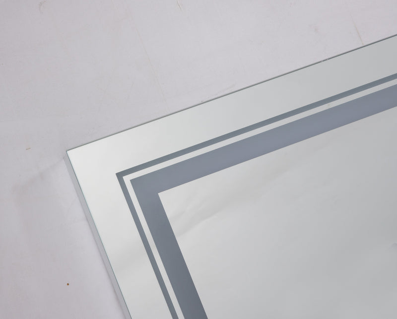 32x24 LED Lighted Bathroom Wall Mounted Mirror with High Lumen+Anti-Fog Separately Control+Dimmer Function