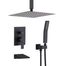 Wall Mount Shower System With High Pressure 10" Shower Head And Handheld by HouseOfZazla