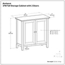 Amherst - 2 Door Storage Cabinet & Adjustable Shelving - Brown by HouseOfZazla