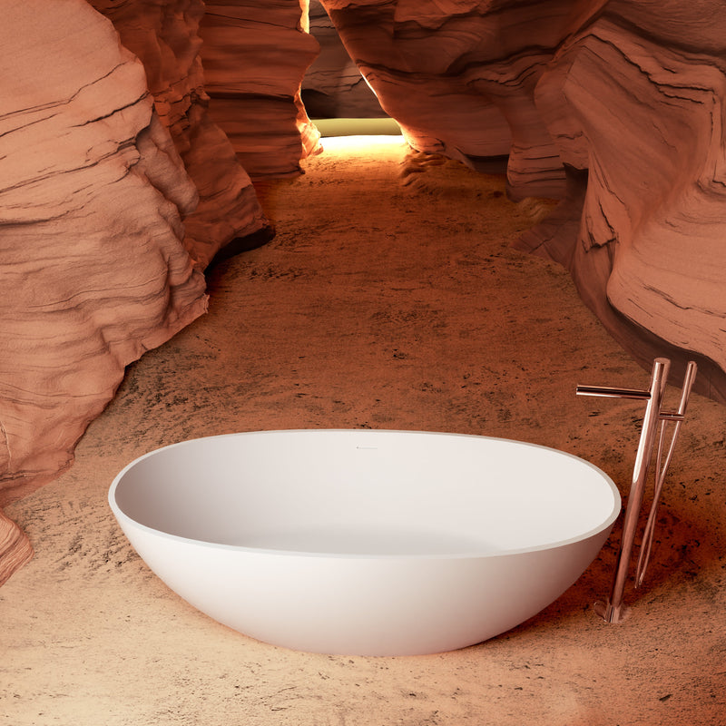 65" Freestanding Solid Surface Bathtub, photo 8 of 10