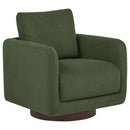 Iris Fabric Upholstered Swivel Accent Chair Matcha