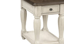Chairside Table With Storage - Antique White by HouseOfZazla