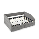 Elegant Daybed With Trundle Upholstered Tufted Sofa Bed