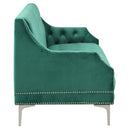 78" Modern Sofa Dutch Plush Upholstered Sofa with Metal Legs, Button Tufted Back Green