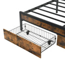 Modern Bed Frame With LED Lights, Upholstered Headboard, USB Charging by HouseOfZazla