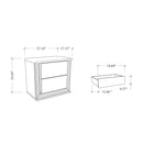 Moon - Marble Nightstand With LED - White by HouseOfZazla