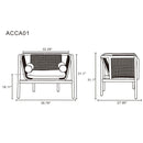 Versailles - Accent Armchair With Rattan Frame - Cream by HouseOfZazla