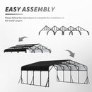 Heavy Duty Carport, All Weather Shelter - Black