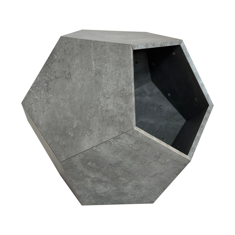 25.98" Shaped Modern Pet Furniture Cat Kennel Side Table MDF Multi-Purpose Furniture,Cement Gray