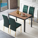 5 Pieces Dining Set Including High Back Color Legs Nordic Dining Chair & Creative Design Dining Table by HouseOfZazla
