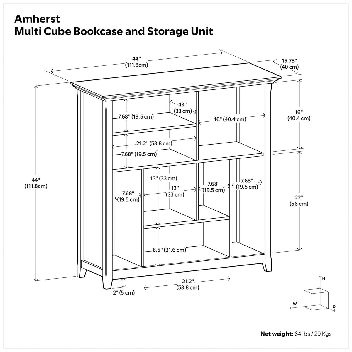 Amherst - Multi Cube Bookcase And Storage Unit, photo 5 of 25