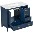 Elegant Vintage Bathroom Vanity With Sink and Soft Closing Drawers by HouseOfZazla