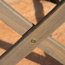 Blissique Outdoor Foldable Wood Dining Table With Slat Design