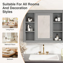 Wall Mounted Medicine Cabinet With Mirror, Storage Cabinet Featuring 6 Open Shelves And Adjustable Interior by HouseOfZazla