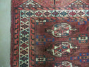 2.5' X 4' Antique Handmade Bokhara Turkoman Yamud Wool Rug Kilim Backing NICE