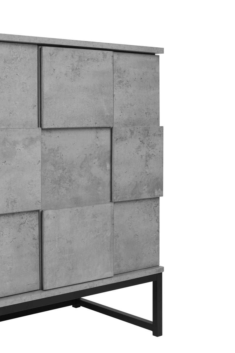 2 Door Cabinet, for bedroom, cement grey, for living room, bed room