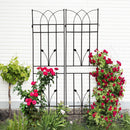 4 Pack Metal Garden Trellis 71" x 17.7" Rustproof Trellis for Climbing Plants Outdoor Flower Support Black