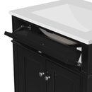 Bathroom Vanity With 2 Doors And Tip Out Drawer, Soft Closing Hinges by HouseOfZazla