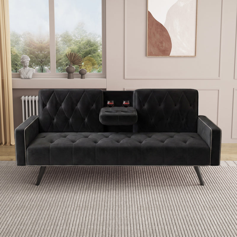 1730 Sofa Bed Armrest with Nail Head Trim, photo 4 of 10