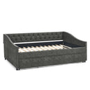 Upholstered Daybed With USB Charging & Pull Out Bed by HouseOfZazla