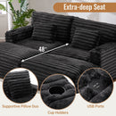 Oversized Double Chaise Lounge Sofa Bed With USB Ports And Cup Holders by Unique Piece Furniture