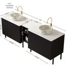 Turio 72" Freestanding Double Bathroom Vanity with Sinks