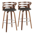Cosini - Mid Century Modern Fixed Height Barstool With Swivel (Set of 2) by HouseOfZazla