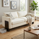 Modern Sofa Couch Stylish 3-Seater Sofa with Rubberwood Legs by HouseOfZazla