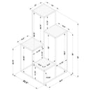 4 Tier Display Shelves - Black by HouseOfZazla