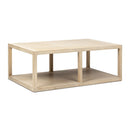 Ellis - Open Frame Coffee Table With Lower Shelf - Natural by HouseOfZazla