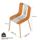 4 Piece Set Of Modern Striped Single Chairs With Folding Square Table by Unique Piece Furniture