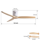 Low Profile Flush Ceiling Fan Without Light - Matte White / White by HouseOfZazla