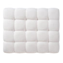 White Boucle Multipurpose Ottoman by HouseOfZazla