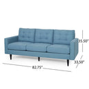 Jenny Contemporary Tufted Fabric 3 Seater Sofa by HouseOfZazla