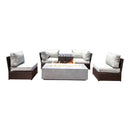 Outdoor Elegance Conversation Set With Fire Pit by Unique Piece Furniture
