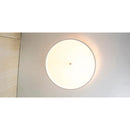 14"W Moderne Flush Mount Conversion Kit White Fabric Drum Lampshade by LampsUSA