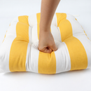 Outdoor Chair Cushions Set of 2, 19 x 19 x 4 Inch Tufted Seat Cushions with Ties by HouseOfZazla
