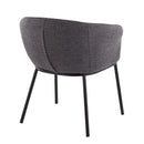 Ashland - Contemporary Chair - Black / Charcoal by HouseOfZazla