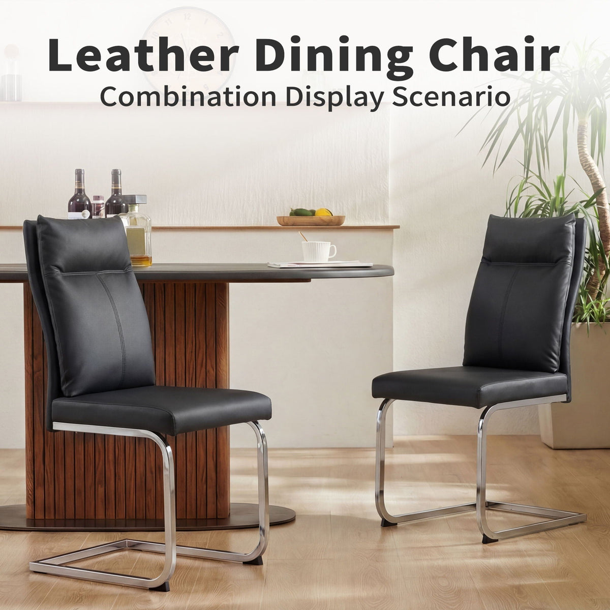 Modern Dining Chair SetWith Soft Cushion Backrest (2 Pieces), photo 3 of 8