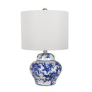 Blue and White Short Urn Ceramic Vase Lamp
