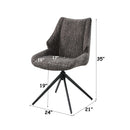 Malika - Side Chair With Swivel (Set of 2) - Brown Gray