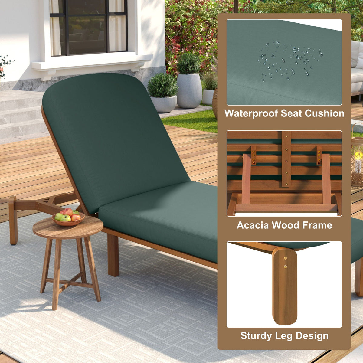 Outdoor Chaise Lounge With Adjustable Backrest, photo 6 of 40