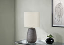 Contemporary Ceramic Table Lamp in Gray and Cream by HouseOfZazla